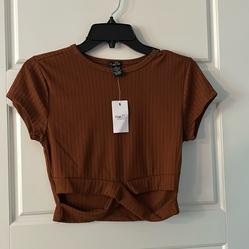 Cropped Warm Orange Shirt